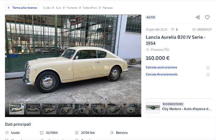Aurelia Lancia vendita